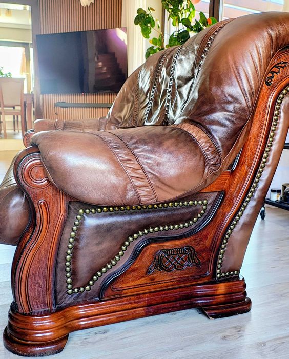 Zestaw mebli holenderskich 3,2,1 plus puf