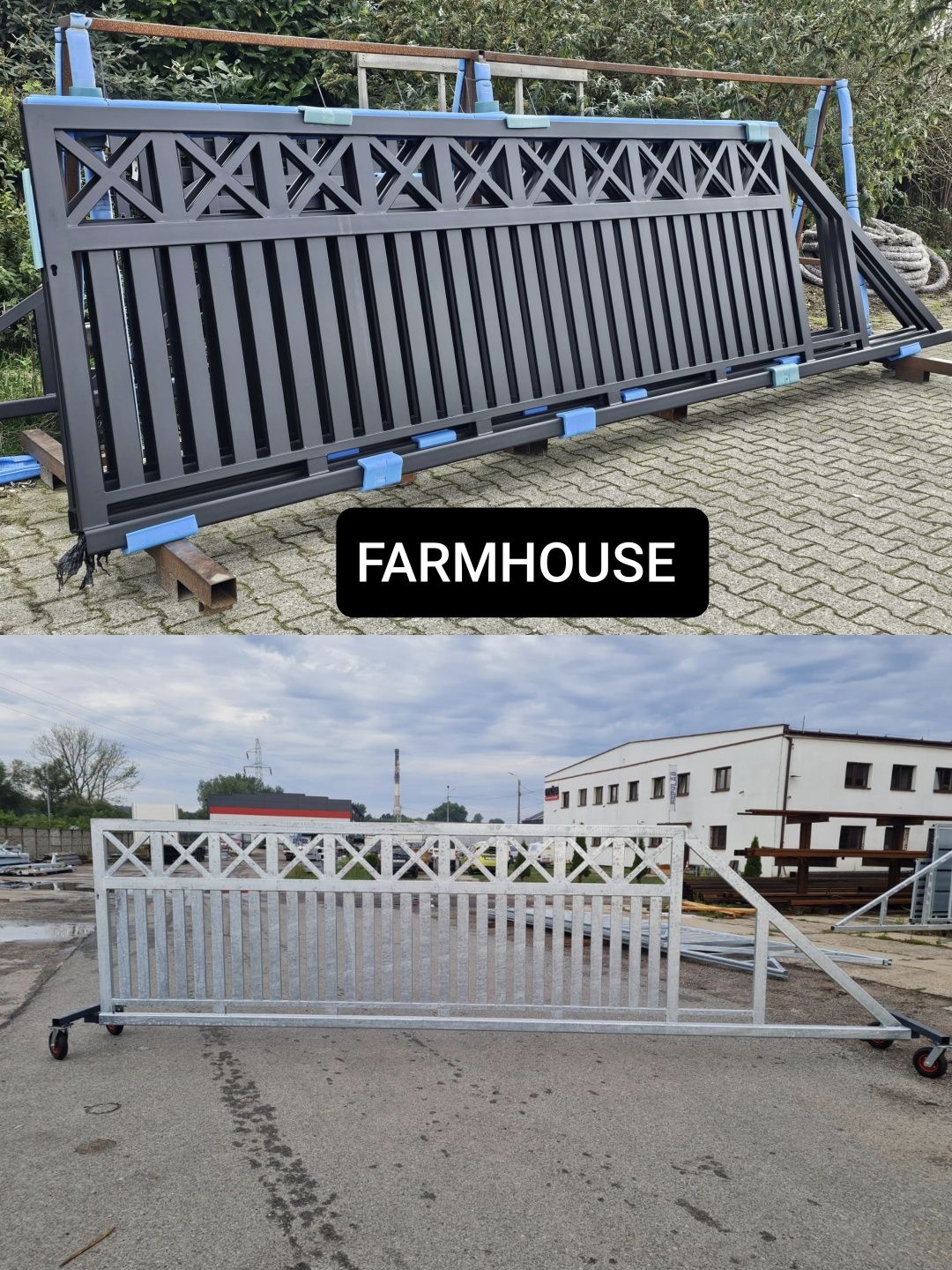 Brama przesuwna panelowa 5mx1,42m, ocynk ogniowy+RAL, dostawa PL