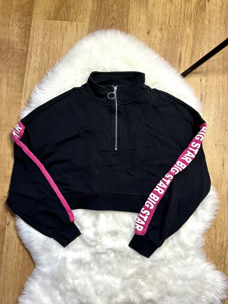 Czarna bluza Crop top big star s/m bawełna