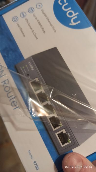Маршрутизатор Cudy R700, новый, VPN, Load Balancer, 1 Gbit, dual wan