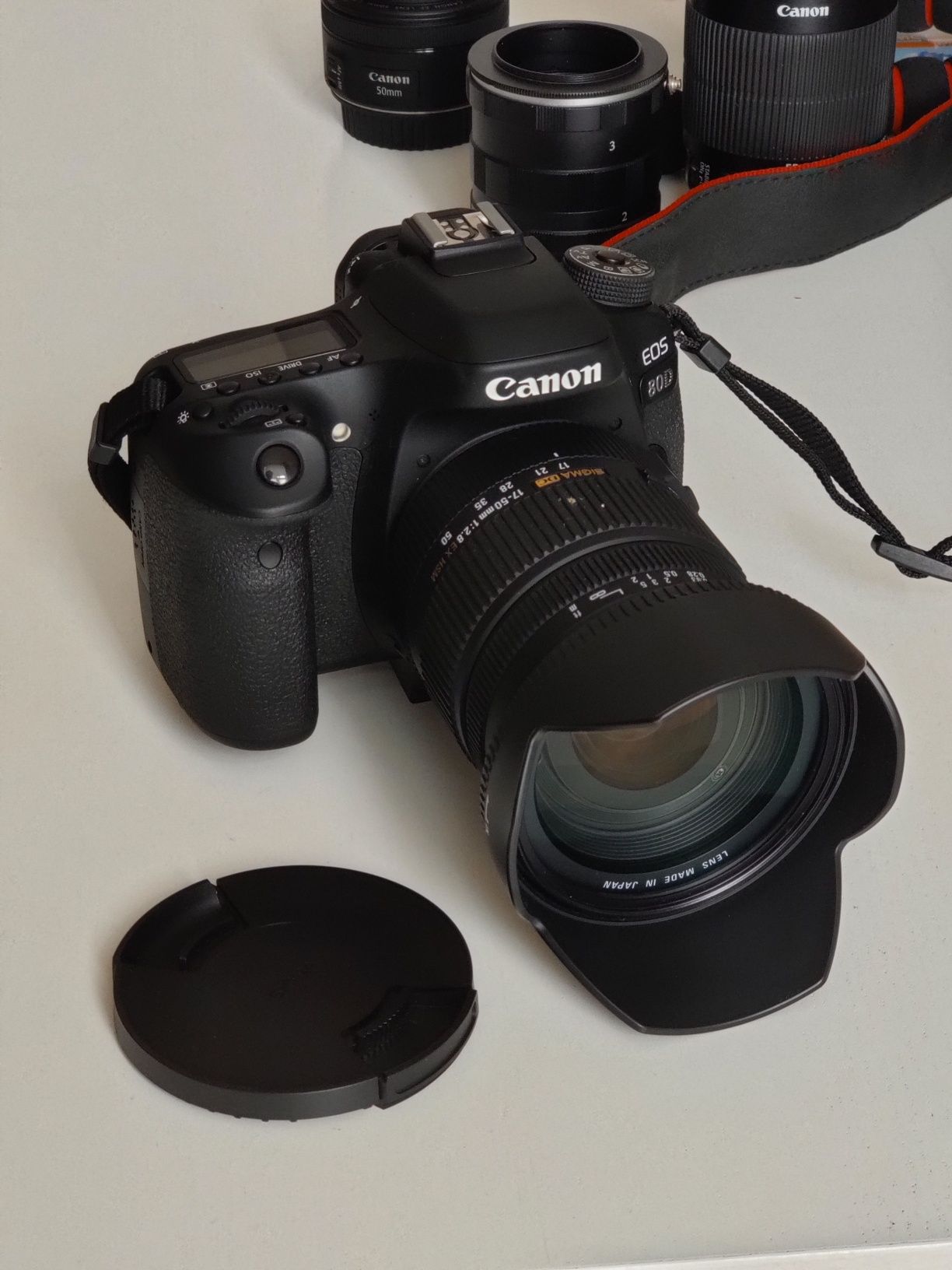 Kompletny zestaw Canon 80D + Sigma 17-50mm + Canon 55-250mm + 50mm STM