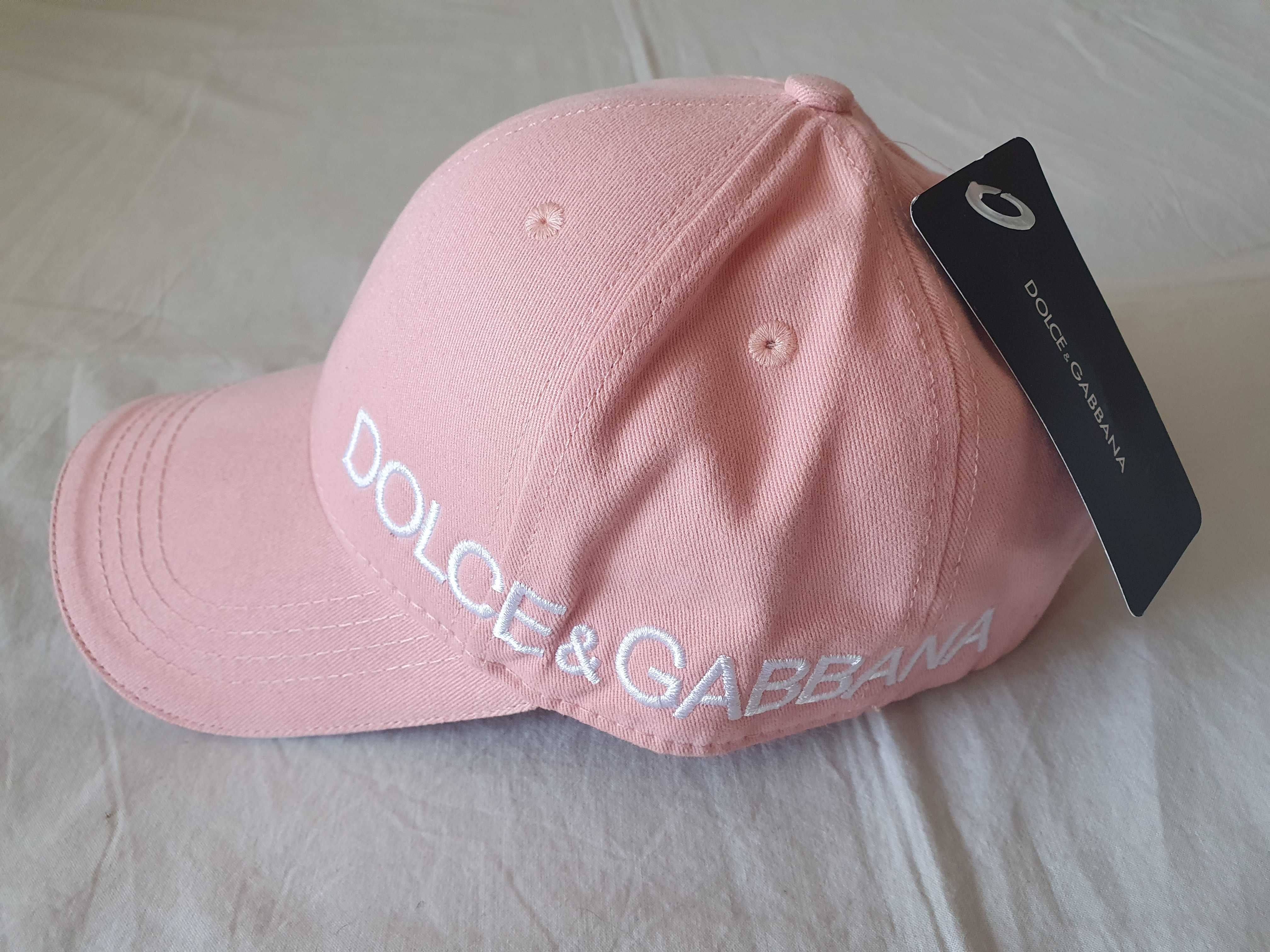 NOWA czapka z daszkiem Dolce & Gabbana snapback D&G różowa