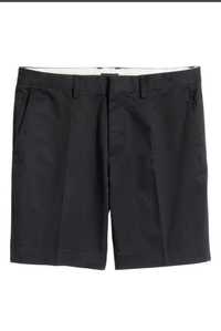 Мужские черные чино шорты чиносы H&M chino shorts