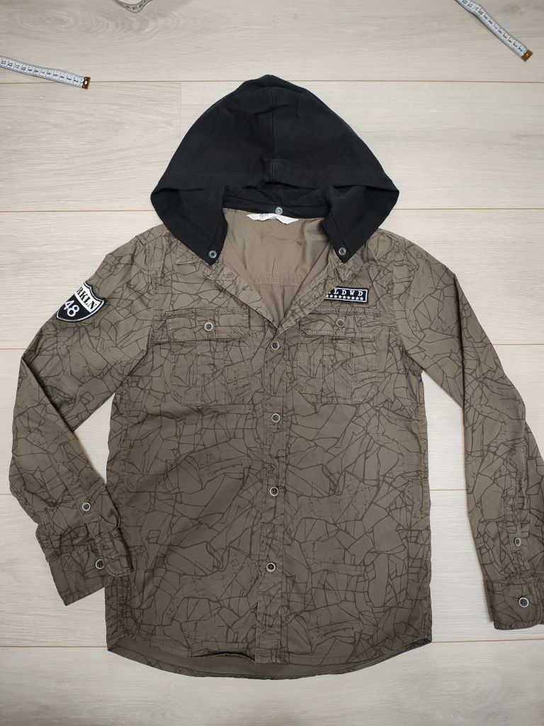 Koszula z odpinanym kapturem H&M roz 146