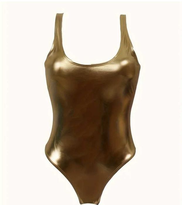 Золотий суцільний купальник xs розмір новий