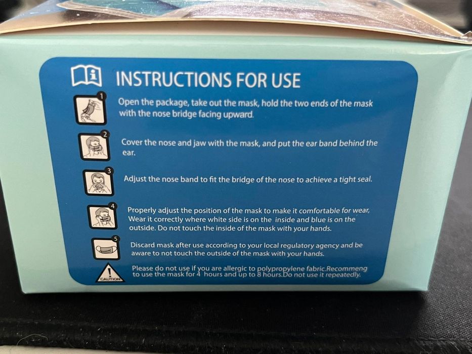 Jednorazowe Maski Medyczne 100 sztuk