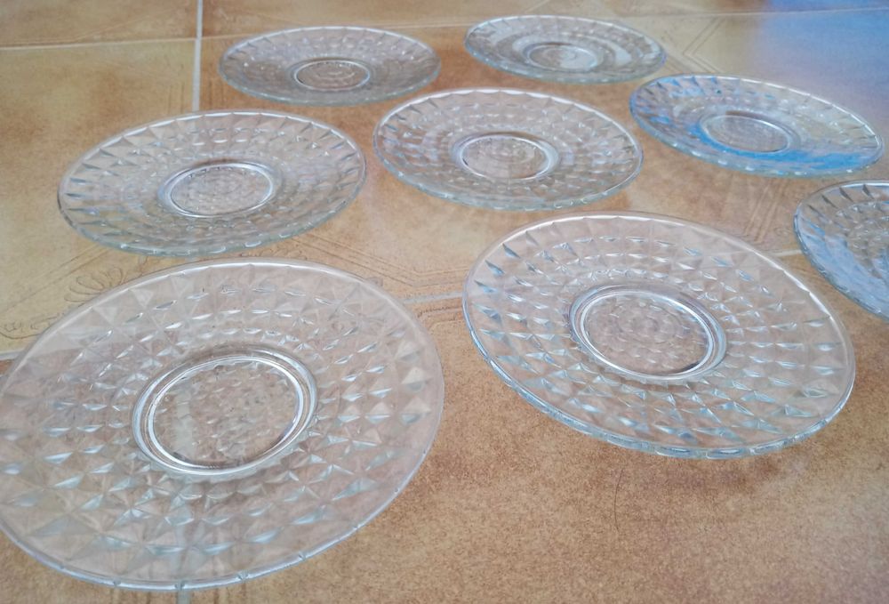 18 Pratos 14Cm Pyroblan Porcelaine France Vidro Aperitivo Cinzeiro