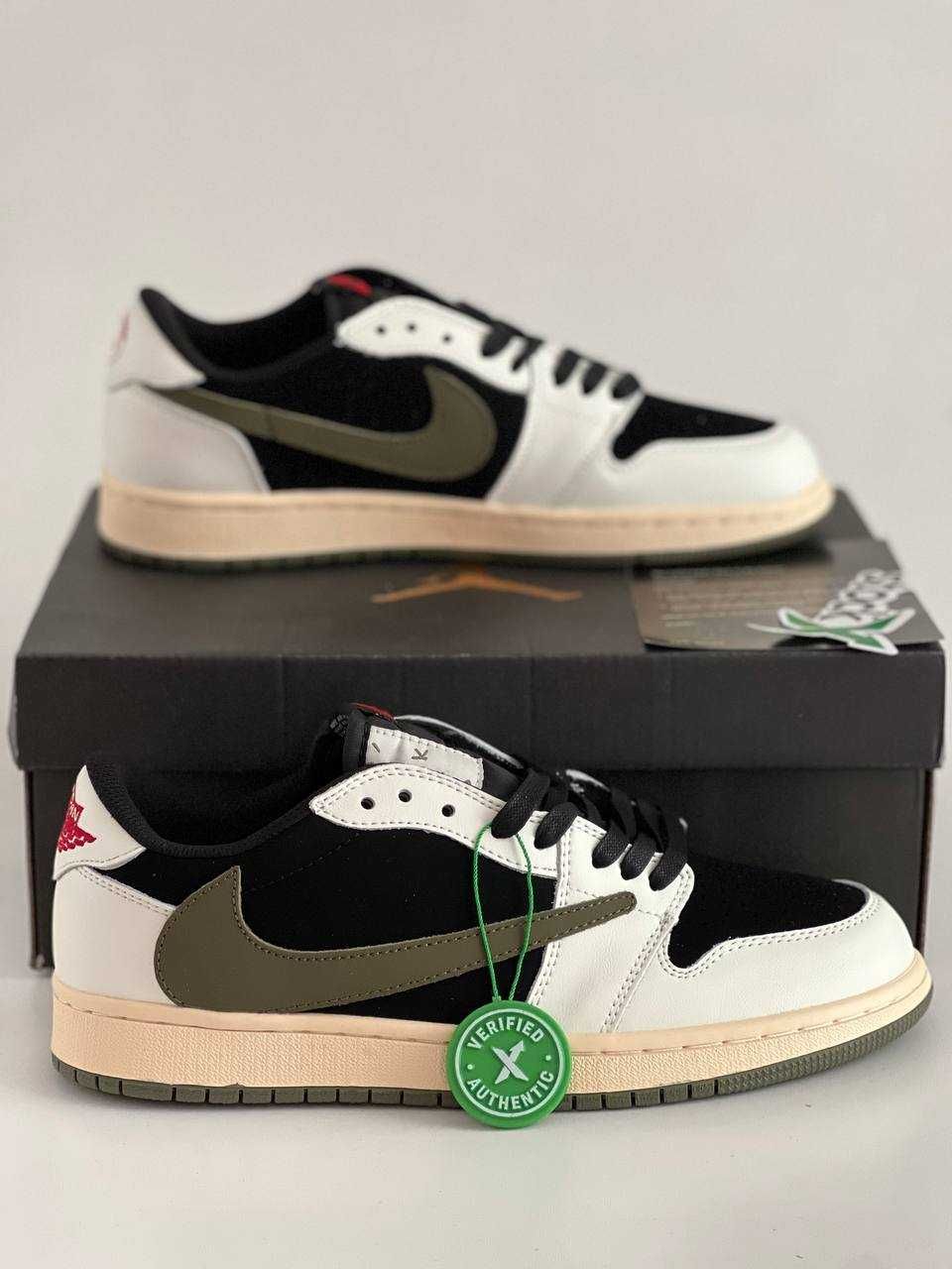 Мужские кроссовки Nike Air Jordan 1 x Travis Scott Low OG “Olive”