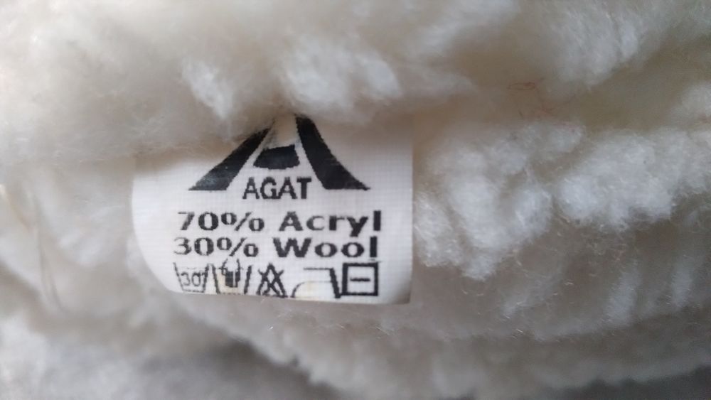 Czapka uszatek z dodatkiem wełny-Agat