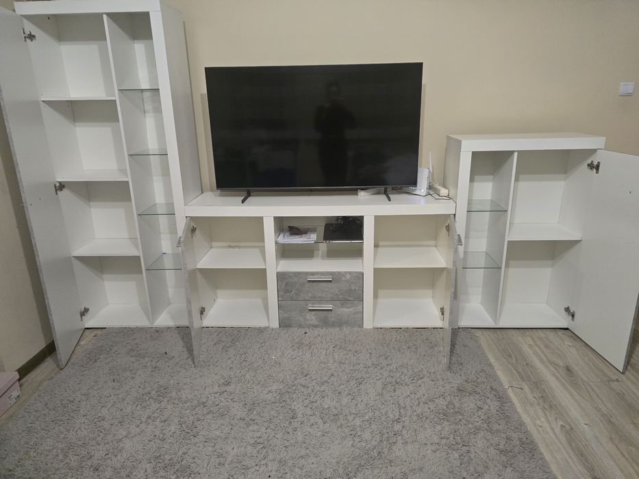 Meblościanka Biało szara