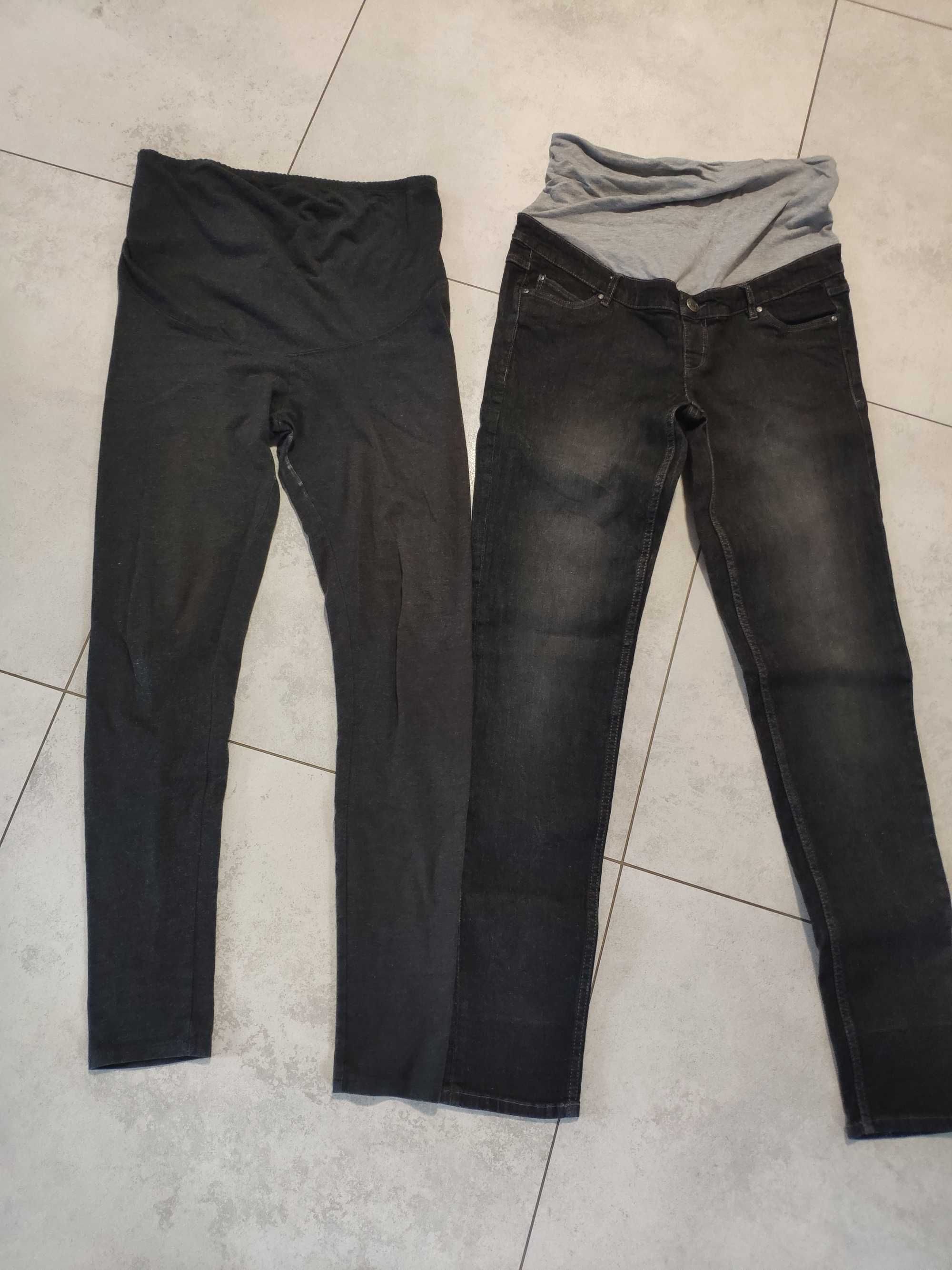 Zestaw spodnie ciążowe 38 Esmara, bluzka S/M + gratis legginsy