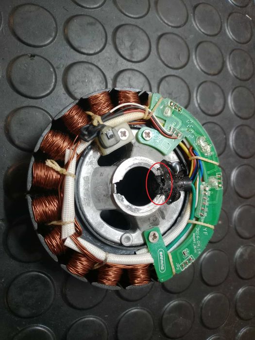 silnik koła uzwojenie czujniki hall płytka rower elektryczny bafang