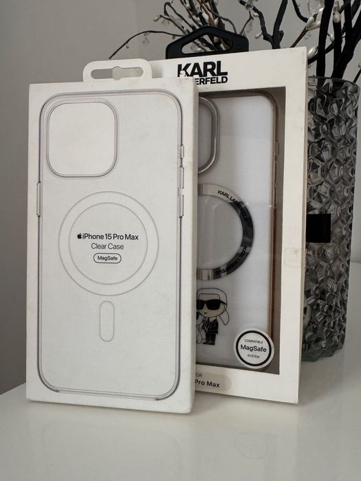 2 шт Чехол 15 pro max оригінал Karl Lagerfeld clear case