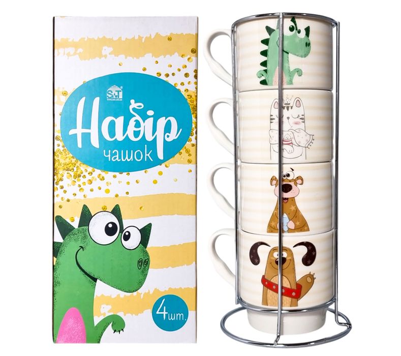 Набір чашок 4шт 320мл