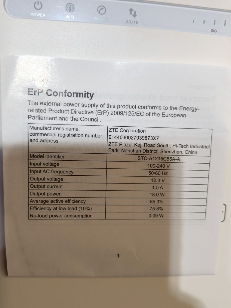Router ZTE MF 286R lte