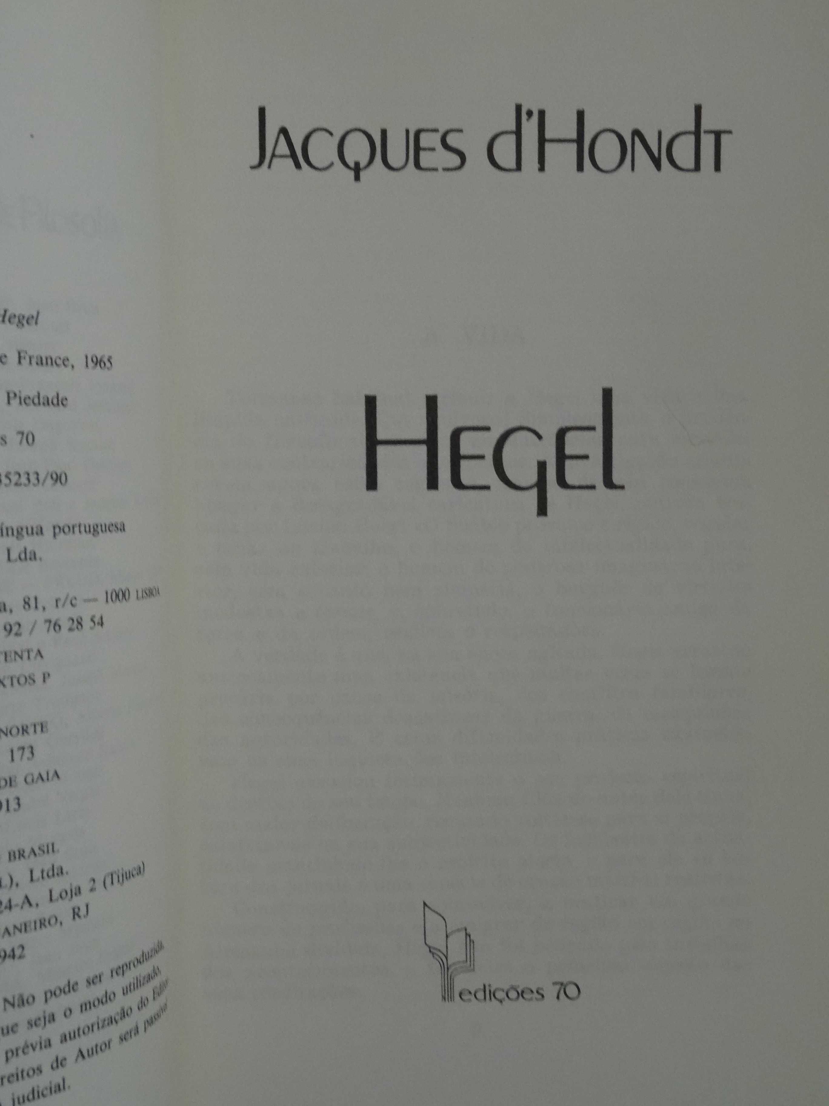 Hegel de Jacques D` Hondt
