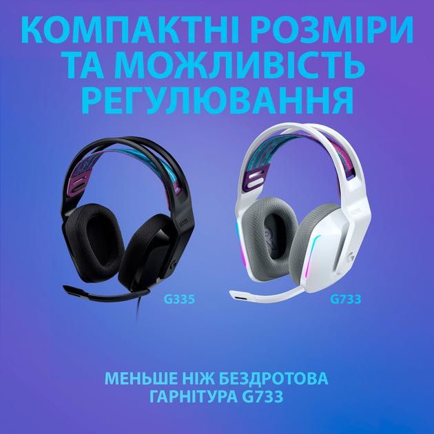 Навушники Logitech G335 Wired Gaming Black (981-000978)Нові.Запаковані
