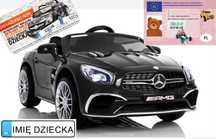 Auto na akumulator mercedes SL65 na licencji 2x45W skóra fotel