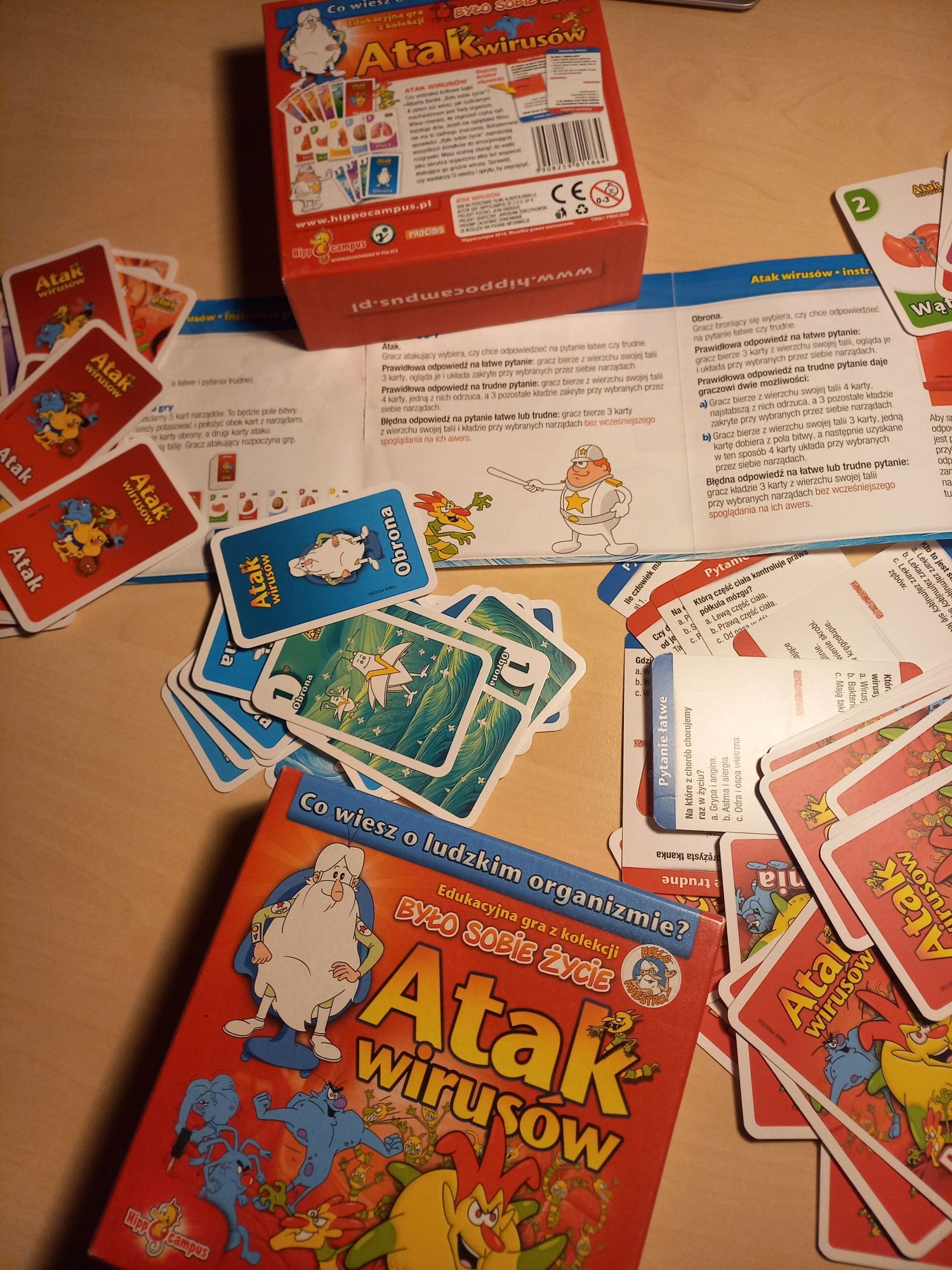 Gra planszowa Hippocampus Było sobie życie Quiz atak wirusów