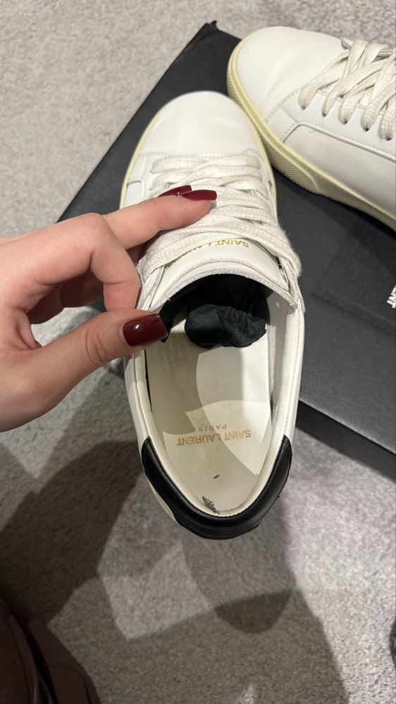 Кеди saint laurent  білі 37.5-38 розмір