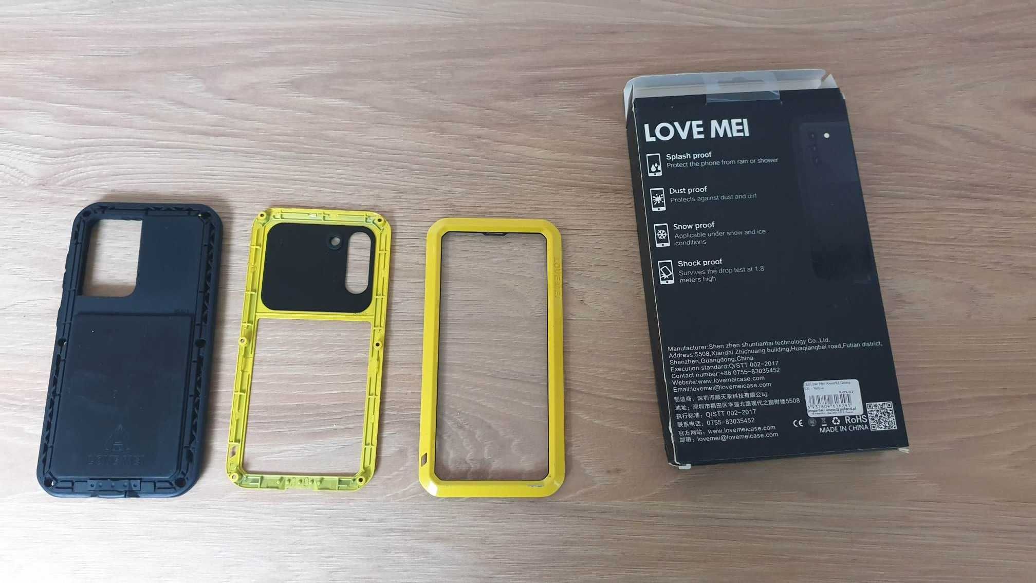 Etui pancerne + SZKŁO LOVE MEI GALAXY S21