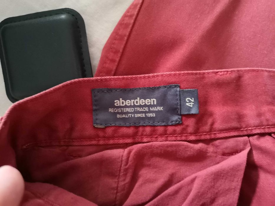 Calças bourdeaux Aberdeen / Cortefiel, tamanho 42
