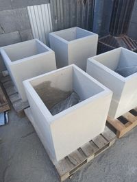 Donica beton architektoniczny 50x50x50 solidna, mrozoodporna