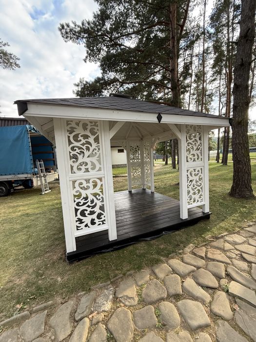 Altana Ogrodowa 3x3 Wiata Altanka Zadaszenie Biała