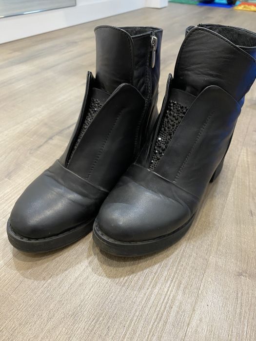 Шкіряні зимові сапоги