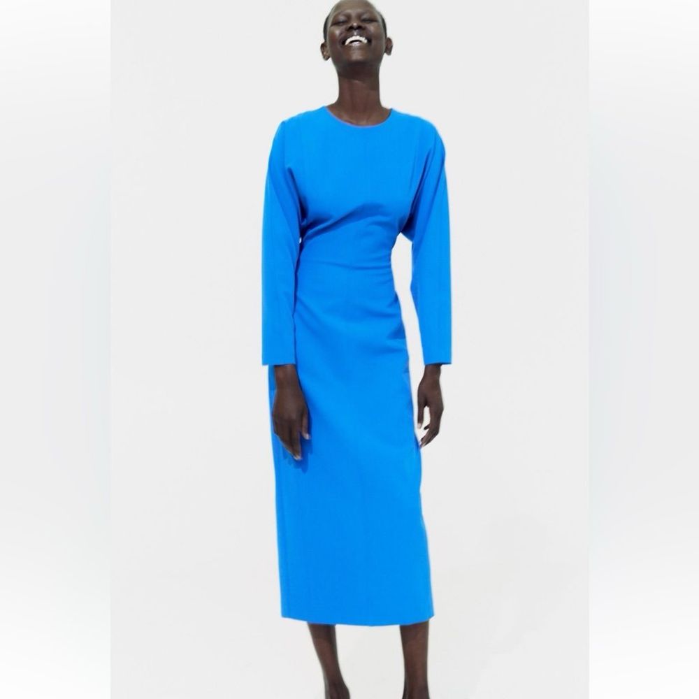 Платье zara синего цвета