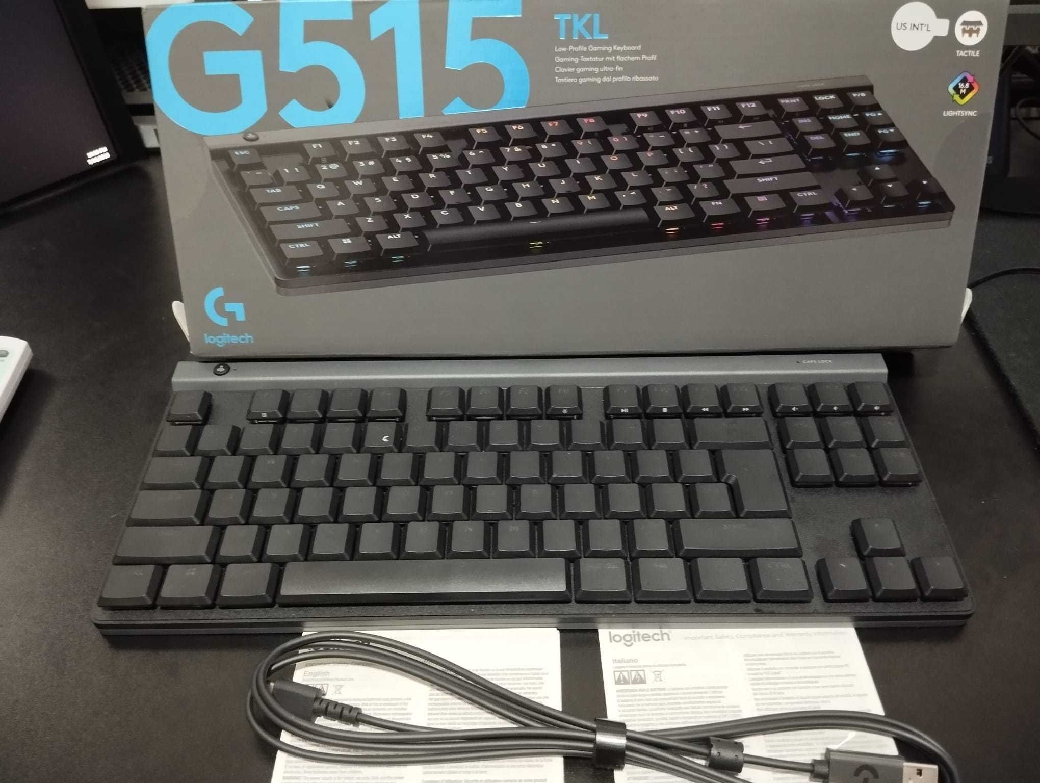 Teclado Mecânico Logitech G515 TKL – Estado Impecável