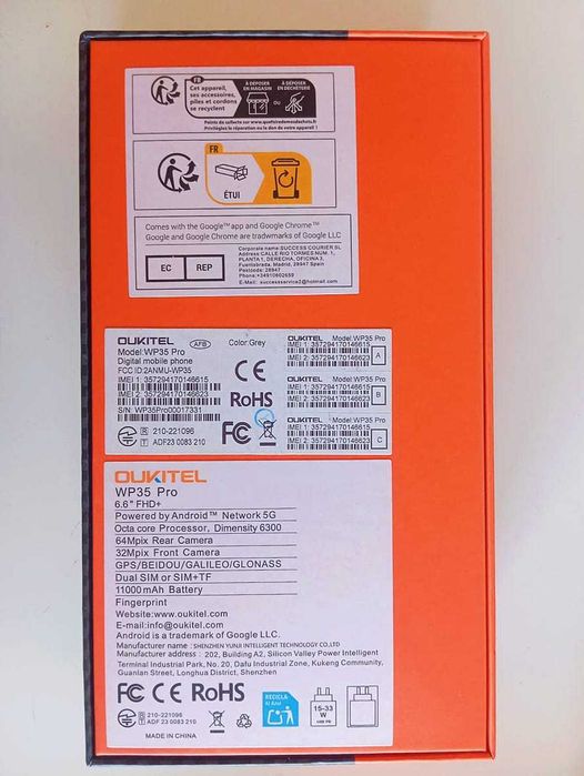 Oukitel WP35 Pro – NOVO, nunca usado!
