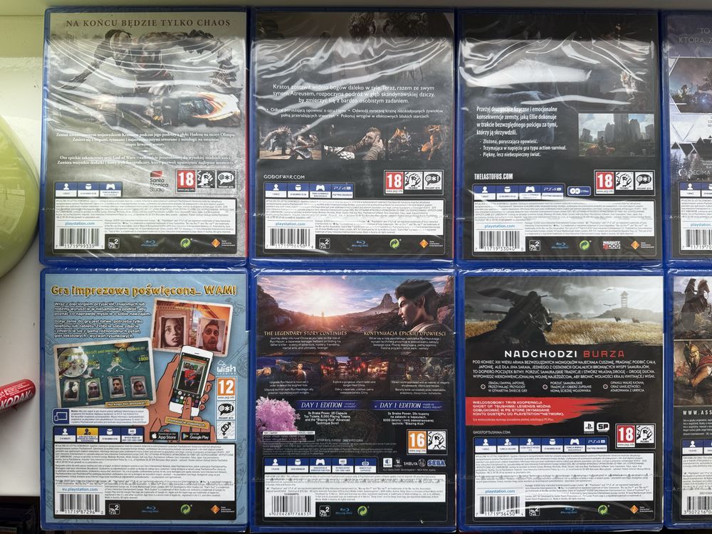 PlayStation 4 nowe gry 6 sztuk za 420 zl