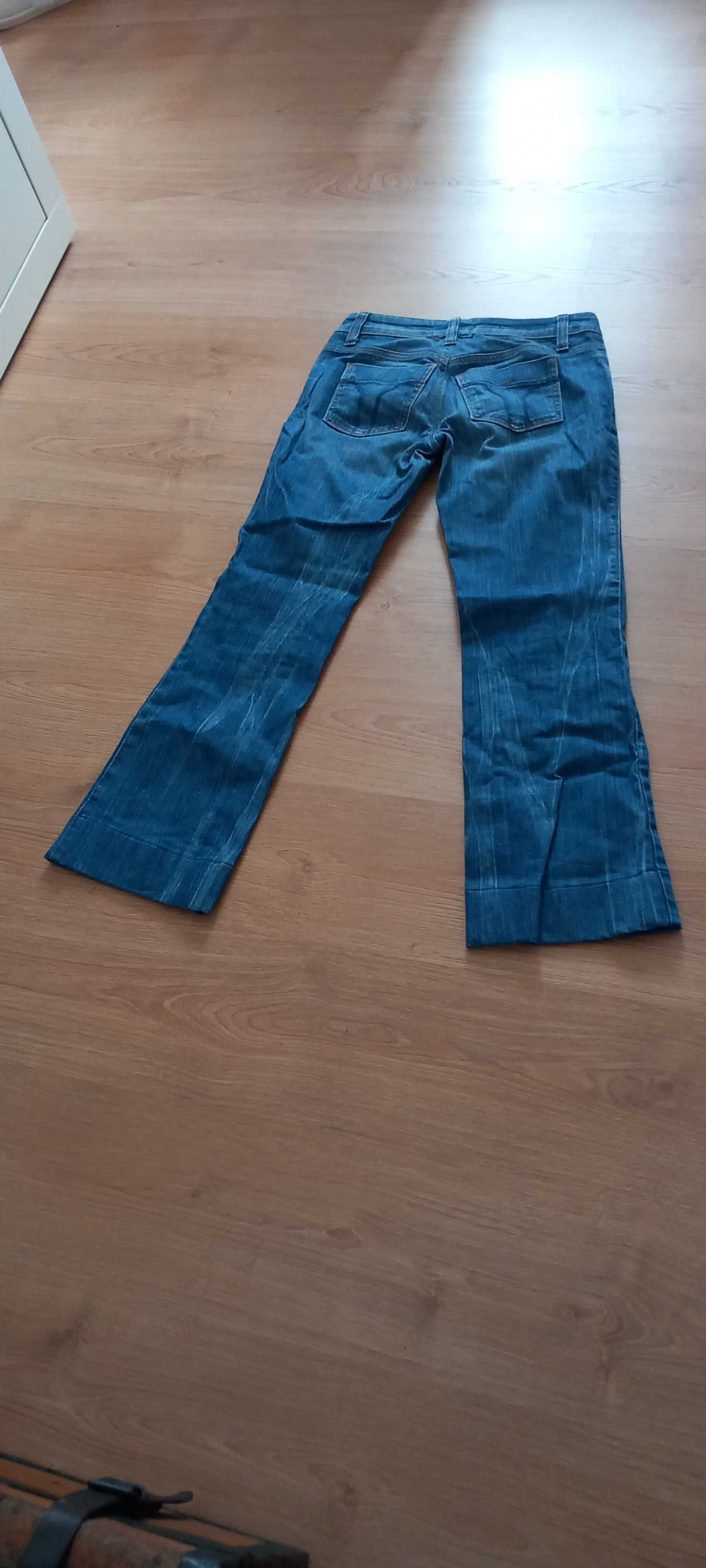 Calças de ganga wash bootcut botão original