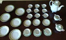 Pełny zestaw kawowy porcelana Karolina na 12 osób PRL lata 60-te
