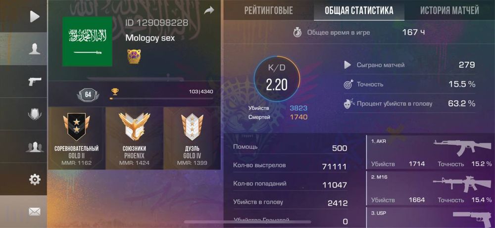 Аккаунт в Standoff2