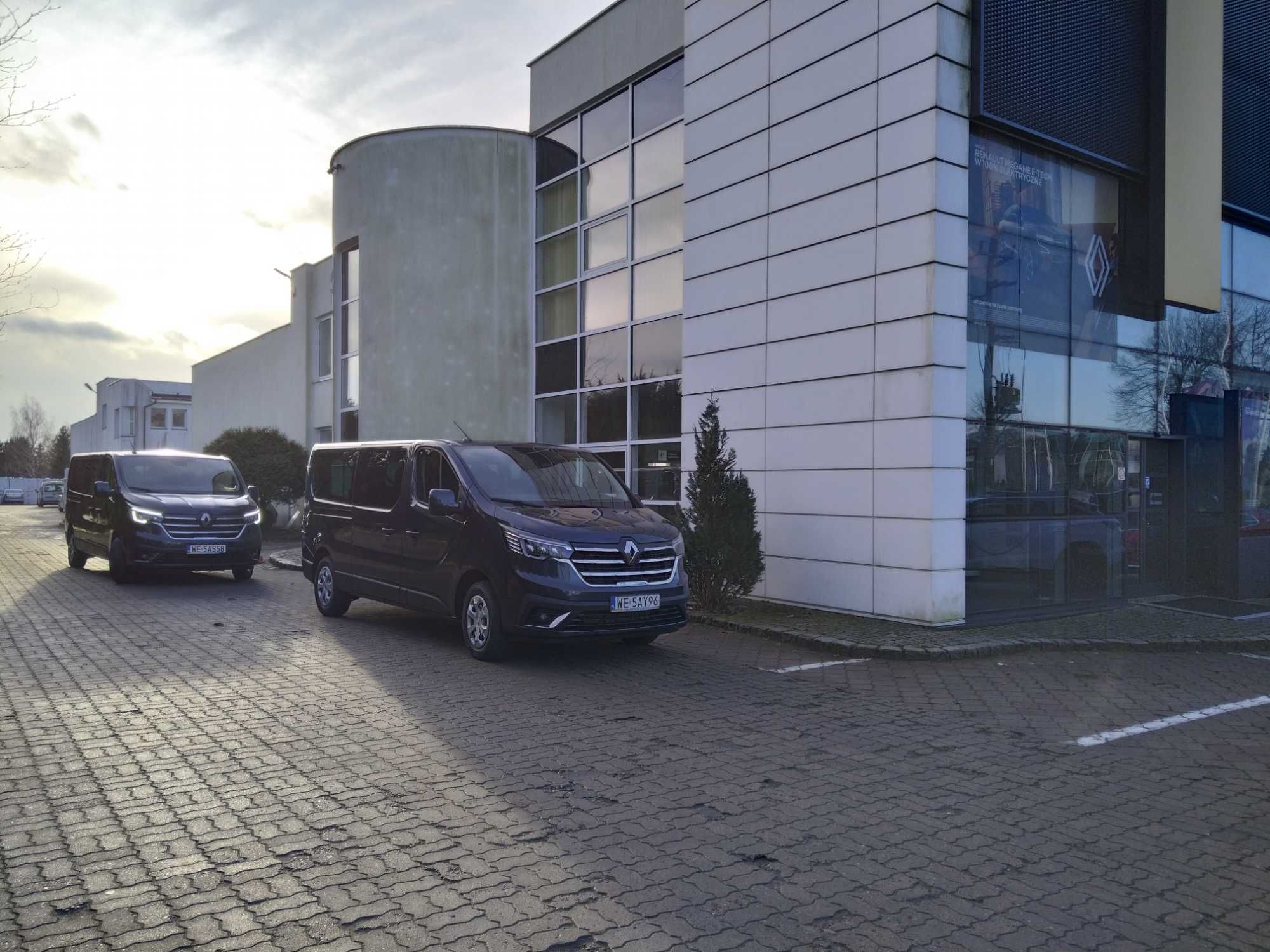 Wynajem busa Renault Trafic 9os, odebrane z salonu stycz i czerw 2024r
