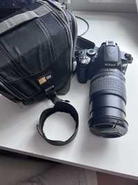 Aparat lustrzanka Nikon D60 plus obiektyw 18-105 mm plus etui