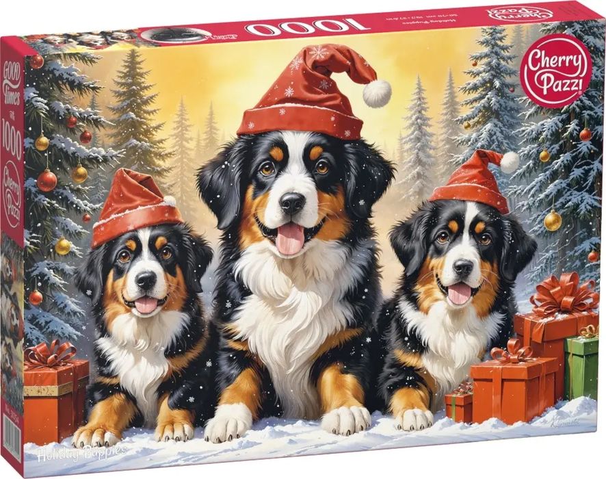 Puzzle 1000 CherryPazzi Holiday Puppies 31254. CherryPazzi
