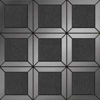 Mozaika ścienna Lucid square black 29,8x29,8 Gat.1 Tubądzin, Zień,