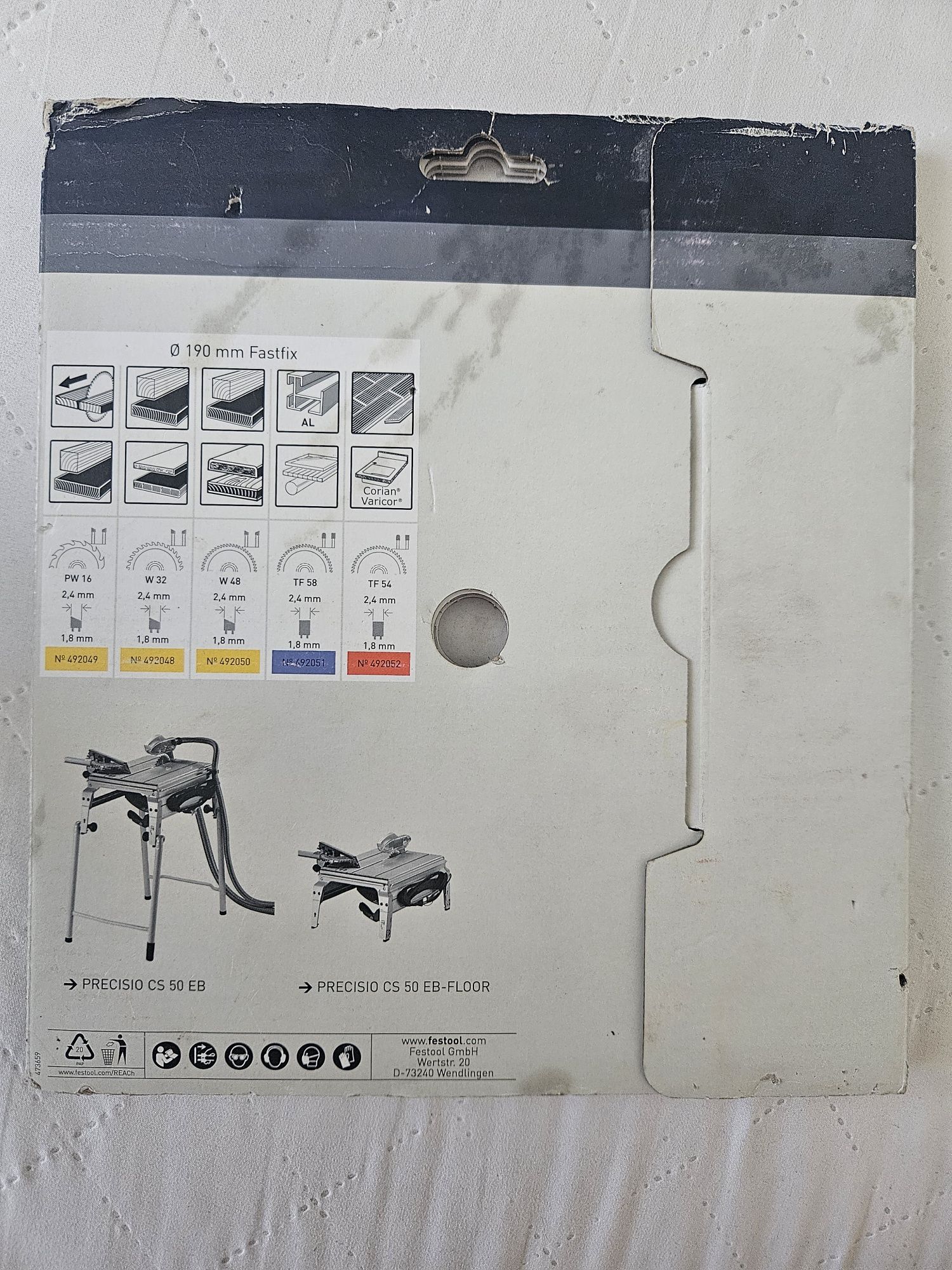 Festool piła tarczowa z zębem drobnym 190x2,4 FF  492050