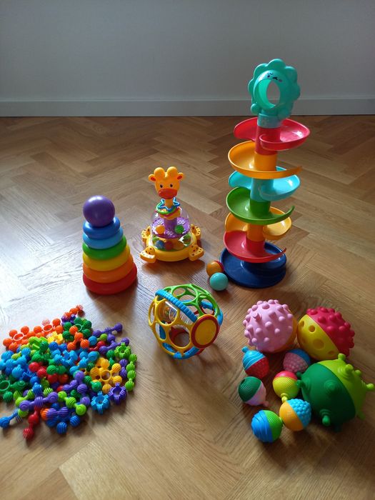 Zestaw zabawek sensorycznych kulodrom piłka z deszczownicą  kule Lalab