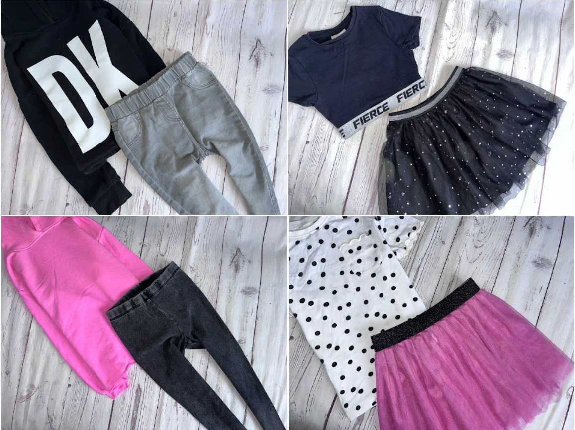 r.110-116 MEGA PAKA 62szt ZESTAW UBRANEK dla córci dziewczynki zara hm