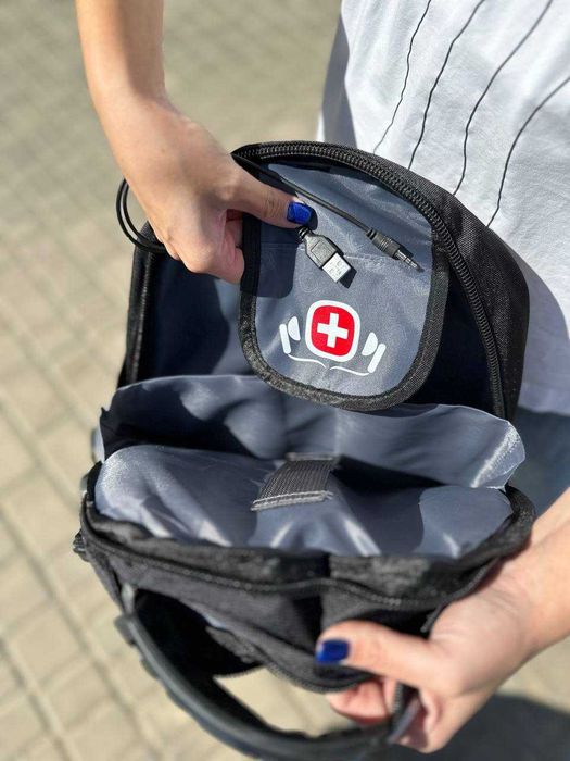 Шкільний РЮКЗАК водонепроникний! Великий ПОРТФЕЛЬ + дощовик. СУМКА.