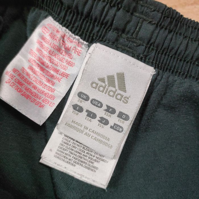ADIDAS Spodnie Dresowe Szare 3 Paski Logowane r. S/M