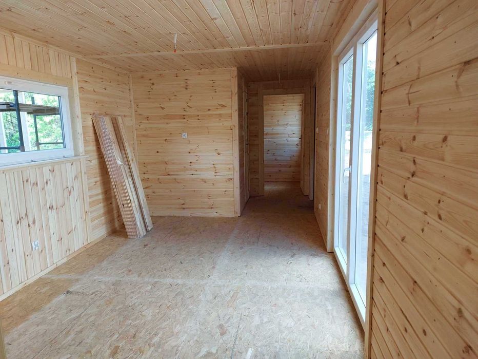 Domek drewniany ocieplony 35m2 do zamieszkiwania całorocznego