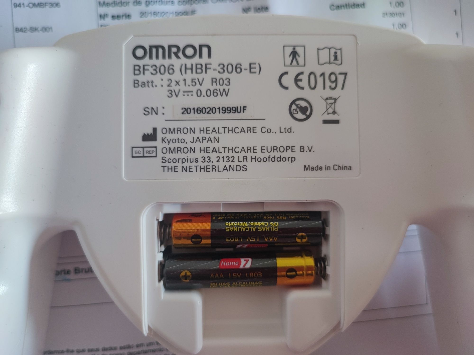 OMRON BF306 - Medidor de Tecido Adiposo