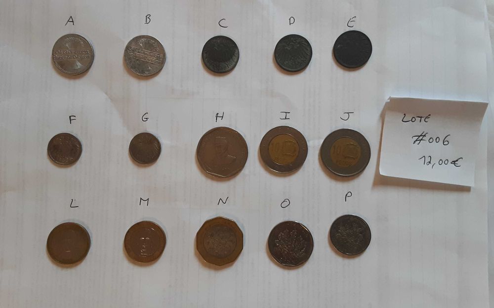4 lotes de 15 moedas(b)
