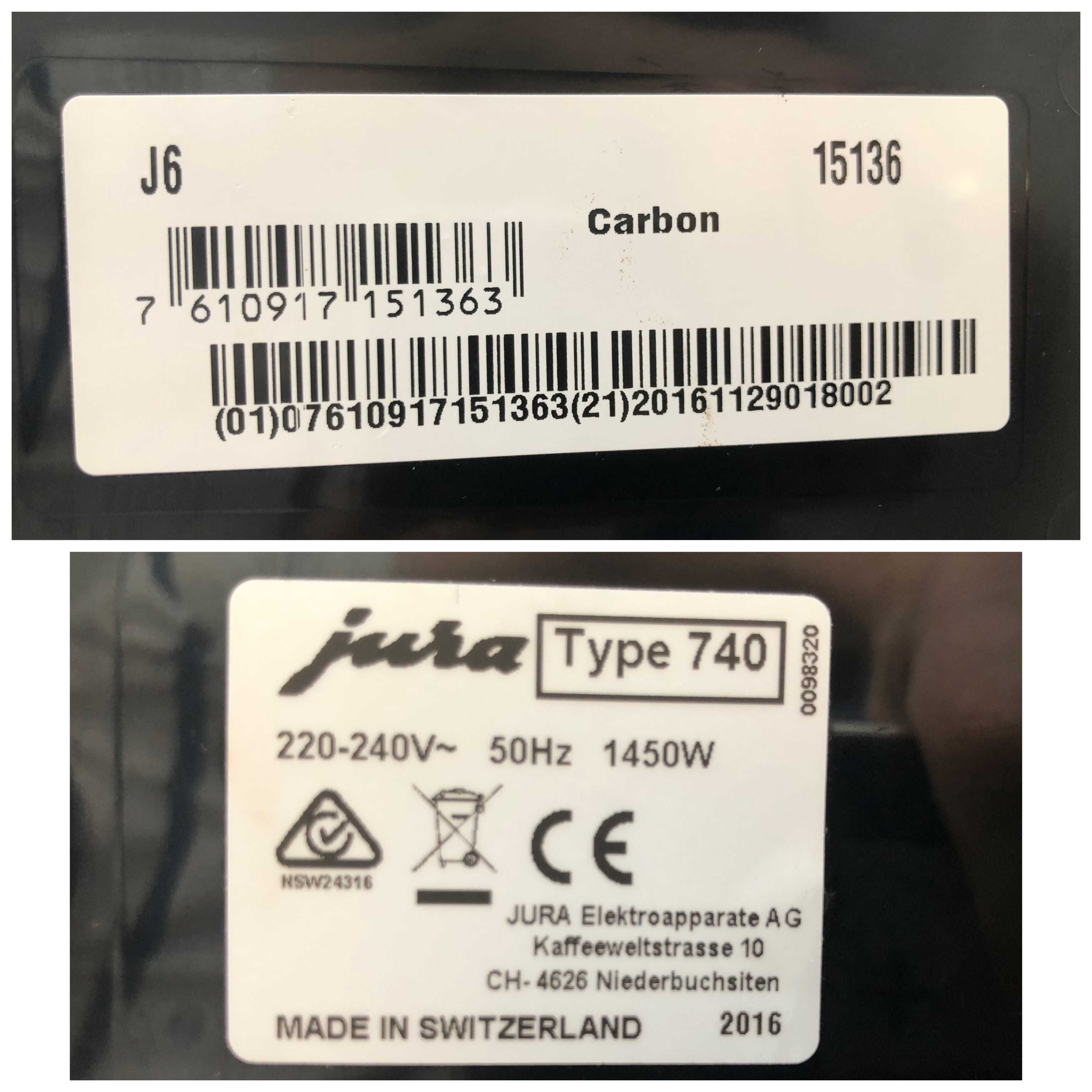 Ekspres JURA J6 Carbon Limited Edition / model: 15136 /