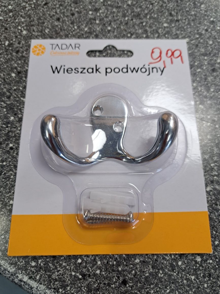 Wieszak podwójny haczyk hak meblowy
